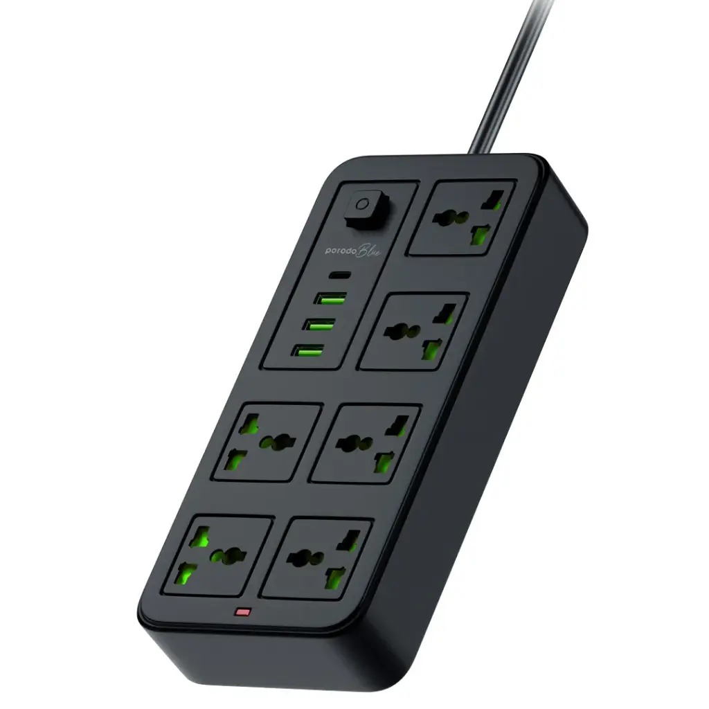 چند راهی برق و شارژر پرودو مدل 6Universal Sockets